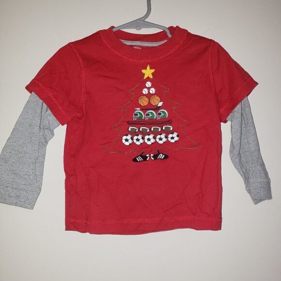 J KHAKI CHRISTMAS GRAPHIC LONG SLEEVE TEE - Picture 1 of 4
